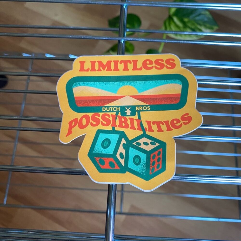 Dutch Bros “Limitless Possibilities” Sticker- Aug 2021